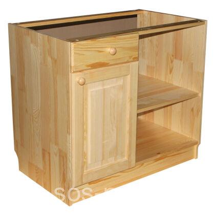 S-100R/L+1Z Тумба под угол 100 (1дв.+1ящ.) лев./прав.